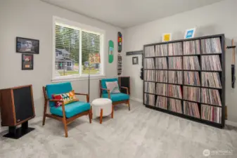 This main floor office or den is delightful space.