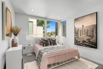 One of three bedrooms with territorial views on mid level