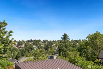 Charming neighborhood view between decks