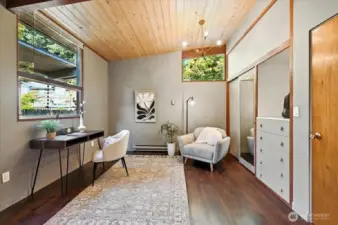 Extended space in the 4th bedroom provides flexibility for office or play space.