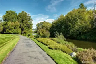 Trail to the the Park, downtown Bothell or cross the bridge to the Burke-Gilman Trail.
