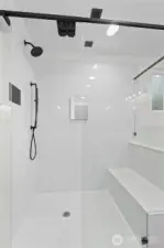Luxury steam and smart wellness shower system