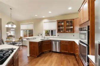 Kitchen with stainless steel appliances