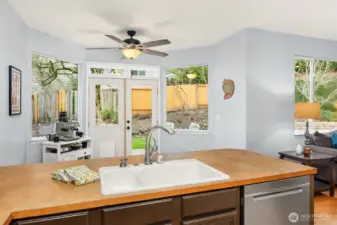 Breakfast Nook Features French Doors to Outdoor Living Spaces ~ Fully Fenced Rear Yard