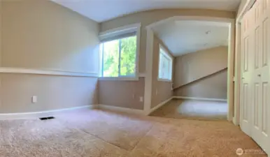 Expanded bedroom with additional square footage.