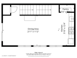 Living Room and Dining area.