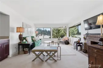 Bright Living Room with Partial Meydenbauer Bay Views (Lake Washington)