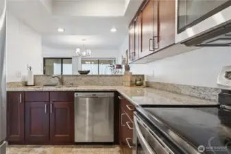 Dining Area with Adjacent Kitchen