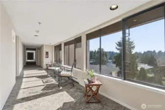 Well-Maintained Hallway with Clean, Bright Interiors