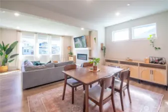 View of the dinning room looking into the living room.