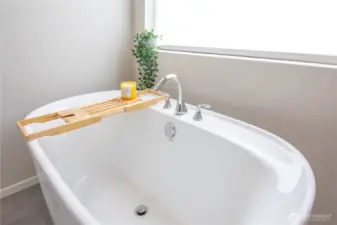 Primary bath soaker tub.