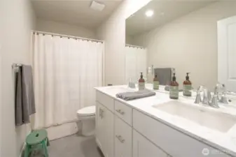 Guest full bathroom upstairs.