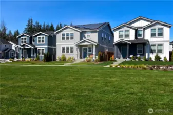 View of home taken from the center of the share community green space.