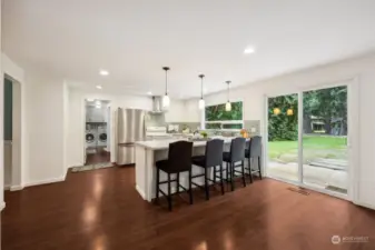 There's lot of room in this kitchen space to add a dinette table and hutch.