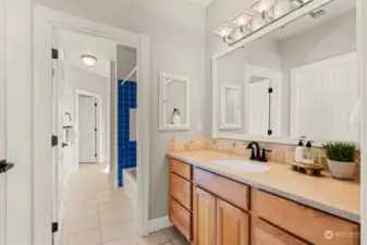 Shared bathroom upper level