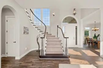 Freshly painted stairwell