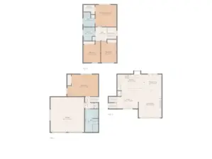 Picture showing all level floor plans together