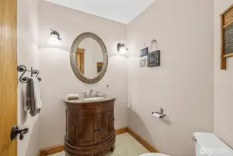 Half bathroom downstairs.