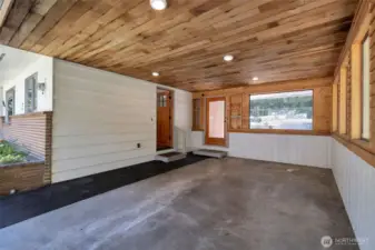 Spacious carport. Builder stated a garage door could be added.