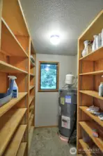 Storage room is also part of the laundry area.