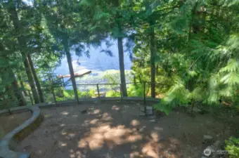 View of lake from bedroom 2.