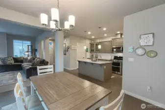 Open living, kitchen and dining is ideal for entertaining.