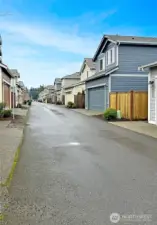 Alley access to garage.