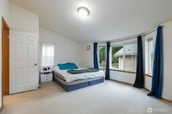 vaulted ceilings in both top floor bedrooms