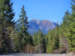 View from the road, property is on both sides of this road so the trees towards the lake can be taken down and open up the views.
