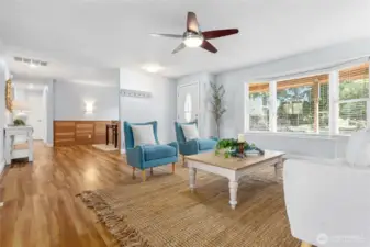 Living Room with Front Entry