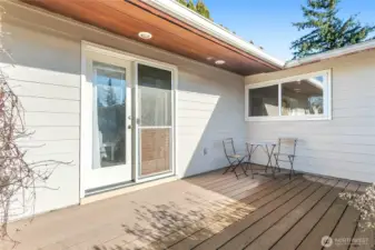 Master Bedroom French Doors spill out to patio.