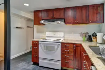 Finished lower-level kitchen