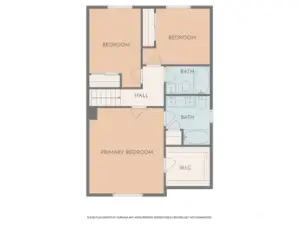 Floor plan of upper level