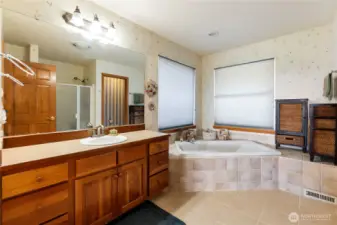 Primary bathroom on main level.