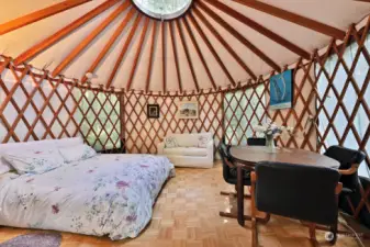 And the yurt. Your own little getaway within  your magical 10+/-acres!