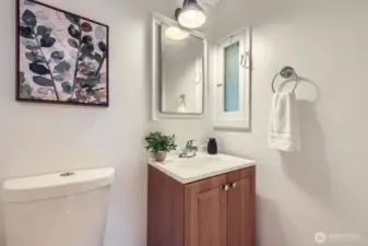 Half bath just off the kitchen.