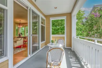 Covered deck with access from main living area
