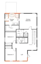 Utility room, upper-level bedrooms and loft space