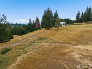 Hillside entry to the property.