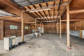 40 x 48 workspace from inside center shop door