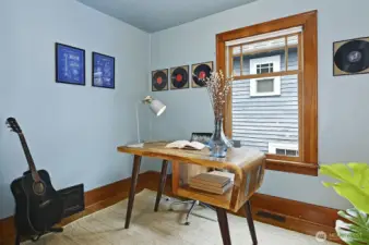 Main floor home office/den, or ??? Has pocket doors.