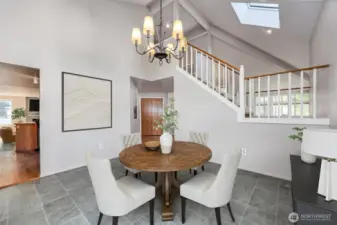 Formal Dining Area off kitchen. Great space for entertaining. *virtual stage