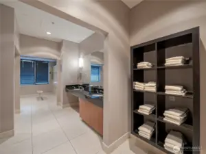Men's locker room. Features towel service courtesy of the HOA and Hotel One