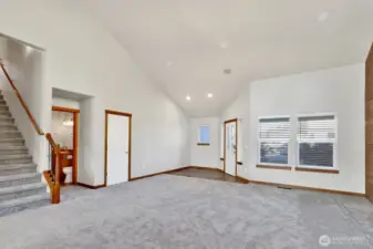 Entry Door with Convenient Coat Closet Next to the Entry Door