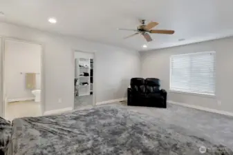 Owner's suite features a well appointed spa like bath and Large Walk in Closet