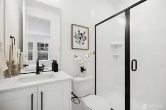 Guest ensuite on lower floor (Facade, Ext Colors, Interior Photos & Floor Plans for illustrative purposes only. Actual Facade, Ext Colors, Interiors & Floor Plans may differ.)