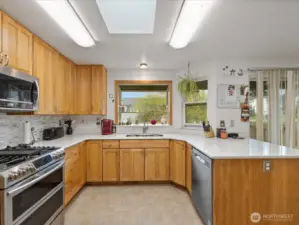 Kitchen with SS appliances