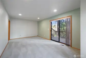 Bedroom 2 has access to deck.