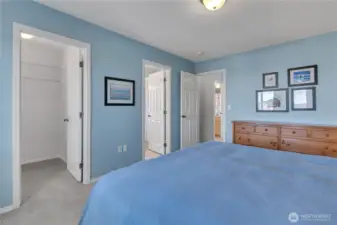 Primary Suite with large walk in closet.