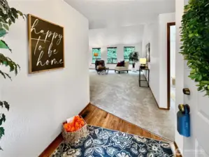 Welcome!  Hardwood entry leads to living room offering plenty of room to gather.